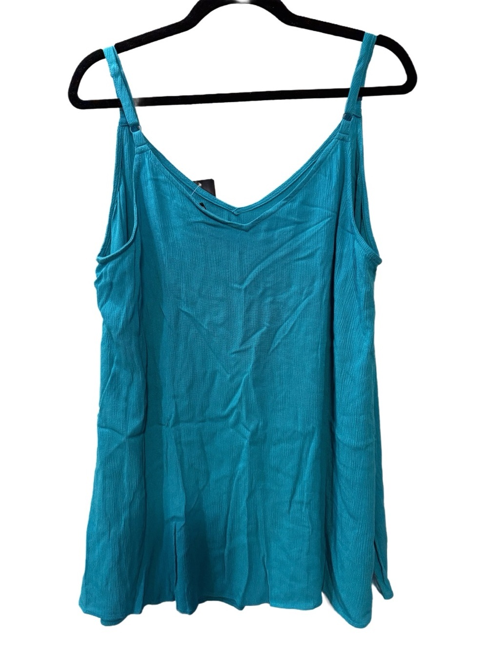 NWT Torrid Sophie Crinkle Gauze Swing Cami, Size 2X (18/20), Tahitian Teal - Picture 3 of 6